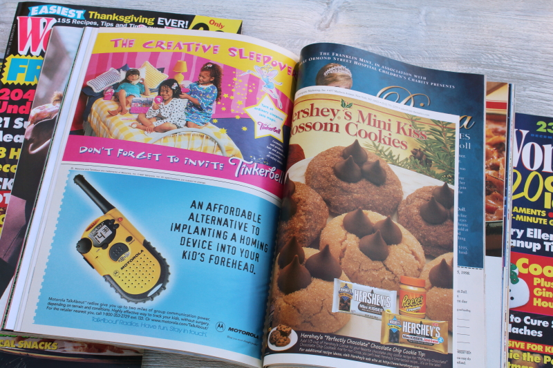 photo of lot 90s vintage Woman's Day Christmas magazines baking, holiday recipes, tons of ads! #3